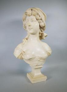 CYPRIEN A 1837-1901,Buste de jeune femme au ,20th century,Saint Germain en Laye encheres-F. Laurent 2020-03-01