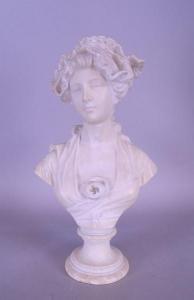 CYPRIEN A 1837-1901,Buste de Jeune Fille,Monsantic BE 2021-06-27