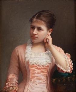 CZACHORSKI Wladyslaw 1850-1911,Portrait of a young woman in pink dress,Desa Unicum PL 2023-10-19