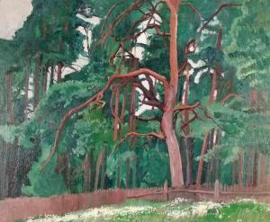 CZAJKOWSKI Józef 1872-1947,Pejzaż z drzewami,Rempex PL 2020-09-09