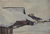 CZAJKOWSKI Stanislaw 1878-1954,Chata zimą,1923,Rempex PL 2023-03-15