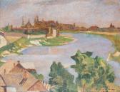 CZAJKOWSKI Stanislaw 1878-1954,Panorama Krakowa,1919,Sopocki Dom Aukcjny PL 2019-10-16