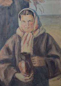 CZEPITA Michal Wiktor 1884-1941,Dziewczyna z dzbanem,1939,Rempex PL 2023-04-19