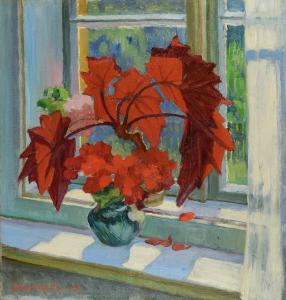 CZEPITA Michal Wiktor 1884-1941,Kwiaty w oknie,1927,Rempex PL 2019-07-03