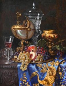 CZERNOTZKY Ernst 1869-1939,Still Life with Fruits and Nautilus Cup,Artmark RO 2022-11-21