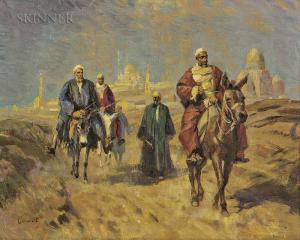 CZERNY Ludwig 1821-1889,Arab Men on Horseback,Skinner US 2019-05-10