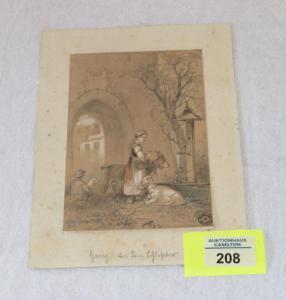 CZERNY Ludwig 1821-1889,Bäuerin mit Ziegen,Merry Old England DE 2021-12-09