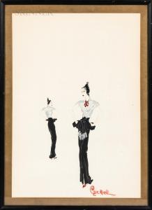 CZETTEL Ladislas 1904-1949,Fashion Illustration,Skinner US 2021-07-15