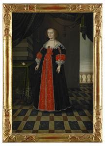CZWICZEK MATTHIAS HRADH,Portrait of the Swedish Queen Mari,1599,Stockholms Auktionsverket 2009-05-27