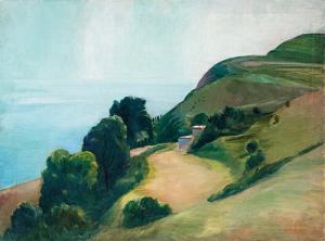 DÖBRÖCZÖNI Kálmán 1899-1965,Hills by lake Balaton,Nagyhazi galeria HU 2017-05-30