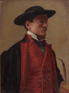 DÖRING Willi 1850-1915,Portrait eines pfeifenrauchenden Herrn in Tracht,Palais Dorotheum 2011-04-19