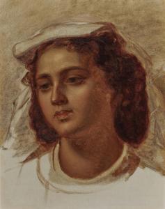 DÜRCK Friedrich 1809-1884,Italian woman,Neumeister DE 2021-04-14