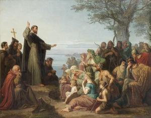 DÜRR Wilhelm I 1815-1890,La predicación de San Bonifacio,1864,Subastas Segre ES 2018-03-20