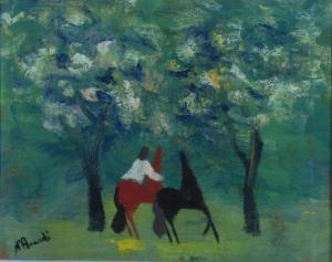 D'ACCARDI Gian Rodolfo 1906-1993,“Cavalli nel bosco”,Galleria Pace IT 2015-05-28