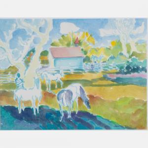 D AGOSTINO O'SICKEY Algesa 1917-2006,Equestrian Landscape,1990,Gray's Auctioneers US 2019-10-02