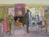 D AGOSTINO O'SICKEY Algesa 1917-2006,Figures in A Living Room,Rachel Davis US 2019-08-10