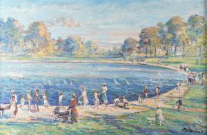 D AGUILAR Michael 1924-2011,September Afternoon, The Round Pond,,1982,Bellmans Fine Art Auctioneers 2023-05-16