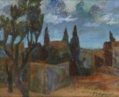 D AGUILAR Paul 1927,Mediterranean Village scene,Rosebery's GB 2020-10-17