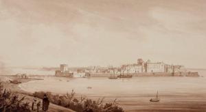 D'ALBERT HONORÉ 1802-1867,Vue de la ville de Tarente,Aguttes FR 2019-06-13