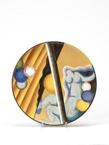 d'ALBISOLA Tullio 1899-1971,Raro piatto futurista in maiolica decorata a m,Il Ponte Casa D'aste Srl 2015-12-17