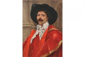 D AMBROSSI Alfred 1900-1900,Portrait of a Man dressed in a Red Costume,John Nicholson GB 2015-06-11