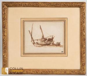 D'ANGELI Filippo 1587-1629,Bateau de pêche avec marins,Delorme-Collin-Bocage FR 2024-03-22