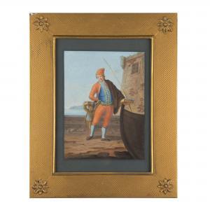 d'ANNA Alessandro 1746-1810,Pescatore con scugnizzo e ceste di pes,Bolli&Romiti Casa d'Aste in Roma 2023-12-19