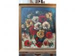 D'ANTY Henry Maurice 1910-1998,Bouquet de fleurs au vase vleu,Liladam Encheres FR 2009-02-22