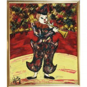 D'ANTY Henry Maurice 1910-1998,Le clown musicien,Herbette FR 2018-07-22