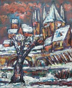 D'ANTY Henry Maurice 1910-1998,Le pont de neige,Massol FR 2008-12-19