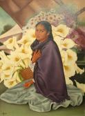 D AOUST Enrique 1906-1982,Young woman with calla lilies,Bonhams GB 2010-04-18
