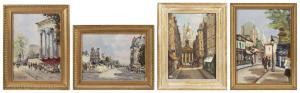D'ARCY Andre Marie 1900,Four Parisian street scenes,Eldred's US 2022-02-11