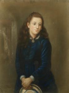 D ARGENT HATEL,A portrait of a young woman,1875,Duke & Son GB 2013-09-26