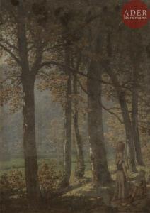 d'ARGENT Yan 1824-1899,Balade en forêt,Ader FR 2018-03-06