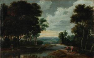 D ARTOIS JACQUES 1600-1600,LANDSCAPE WITH PEASANTS AND ANIMALS,Charlton Hall US 2013-09-06
