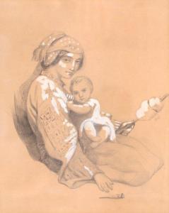 d'AUBIGNY Amélie, née d'Autel 1795-1861,Motherhood,Artmark RO 2022-05-23