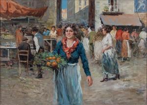 D'AURIA Vincenzo 1872-1939,Scena di mercato,Art International IT 2021-07-21