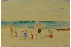 D'ESPAGNAT Georges 1870-1950,Day At The Beach,Kodner Galleries US 2015-10-28