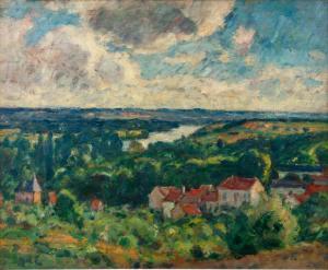 D'ESPAGNAT Georges 1870-1950,La Seine à Juziers,1898,Sotheby's GB 2024-04-24