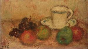 D'ESPAGNAT Georges 1870-1950,Still life with fruits and cup,Matsa IL 2023-12-19