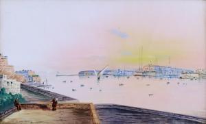 D ESPOSITO Vincenzo 1886-1946,Maltese views - Valletta Harbour,Canterbury Auction GB 2021-10-02