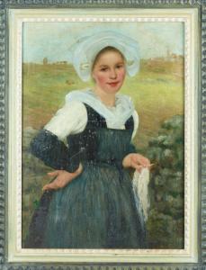 D'ESTIENNE Henry 1872-1949,Jeune femme de Chateaulin,Adjug'art FR 2022-12-14