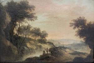 D'ORLEANS CREPIN 1764-1774,Deux promeneurs dans un paysage montagneux,Neret-Minet FR 2015-12-16