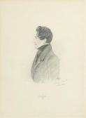 d'ORSAY Alfred, Comte,A portrait of a gentleman, half-length, in profile,1833,Christie's 2009-01-27