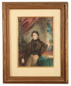 d'ORSAY Alfred, Comte 1801-1852,A portrait of a young gentleman in an interior,Duke & Son 2021-10-07