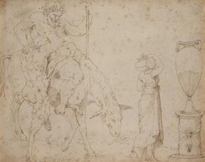 da CARPI Girolamo 1501-1556,Drunken Silenus, Woman with Vase, Urn,Rosebery's GB 2022-03-22