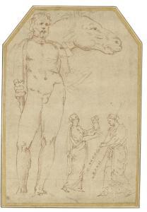 da CARPI Girolamo 1501-1556,Studies after the Antique including a statue of He,Christie's 2009-01-27