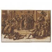 da CARPI Ugo 1450-1523,THE DEATH OF ANANIAS (BARTSCH XII, 46.27),1480,Sotheby's GB 2007-09-20