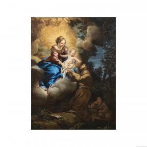 DA CORTONA Pietro 1596-1669,La Vierge présentant l'Enfant Jesus à Saint Franç,Cornette de Saint Cyr 2024-04-16