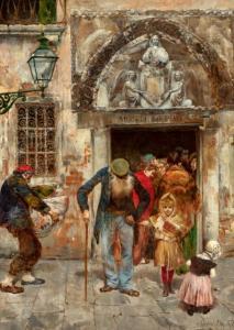 da MOLIN Oreste 1856-1921,Leaving Church, Venice,William Doyle US 2021-05-19